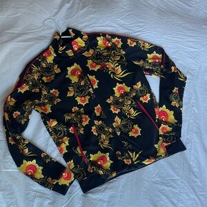 Nike Black Russian floral design track jacket